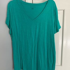 Teal knit top
